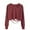 Wine, variant on KIHOUT Women's Stylish Short, ,Ripped, Crew Neck, Long-Sleeved Pullover Top