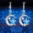 thumbnail image 2 of Boucles d'Oreilles Personnalité Mode Boucles d'Oreilles Lune Boucles d'Oreilles Boucles d'Oreilles Goutte d'Eau Boucles d'Oreilles Incrustées de Diamants, 2 of 9