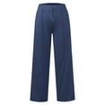 thumbnail image 3 of Delayuji Women's Sweatpants Summer Leisure Fashion Solid Color Elastic Waist Wide Leg Pants Casual Pants, 3 of 4