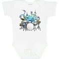 thumbnail image 3 of Inktastic Cute Blue Octopus Drumming Boys or Girls Baby Bodysuit, 3 of 5