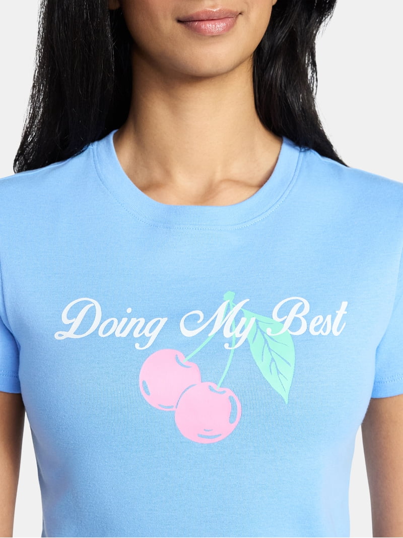 Full of Anxiety Women's Graphic Cropped Baby Tee with Short