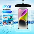 thumbnail image 2 of 2 pc IP68 PVC waterproof phone case swimming water proof bag universal underwater phone protector pouch for iPhone 15 14 13 pro, 2 of 7