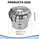 thumbnail image 2 of Tapa de Ventilación de Techo de Acero Inoxidable de 7.9" de Tamaño, Capucha de Turbina de Viento de Escape, Ventilación de Chimenea de Rotación 360°, 2 of 6