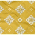 thumbnail image 4 of oneOone Cotton Poplin Twill Yellow Fabric Floral & Tiles Moroccan Sewing Material Print Fabric By The Yard 56 Inch Wide, 4 of 4