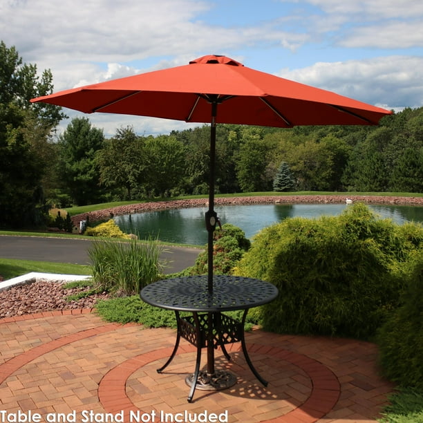 Sunnydaze 9-foot Fade-resistant Patio Umbrella - Solar LED ...
