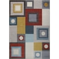 thumbnail image 1 of Ladole Rugs Ayala Bohemian Geometric Squares and Rounds Contemporary Multicolor Indoor Area Rug Carpet, 4x5 (3'11" x 5'3", 120cm x 160cm), 1 of 6
