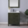 thumbnail image 2 of Maribella 30" Carrara White Marble Countertop Single Vanity w/o Mirror Black, 2 of 12
