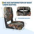 thumbnail image 2 of Roromall 2 Pack Boat Seats Low Back, Fold-Down Fishing Boat Chair with Thickened Sponge Padding and Hinge for Sightseeing Boat, Speedboat, Canoe, 2 of 7