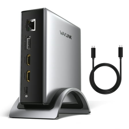 WAVLINK Triple Display Dock Station with 140W Charging, USB C Dock with 8K HDMI*2   8K Displayport, RJ45, 10G USB-C Laptop Dock for Mac OS & Windows