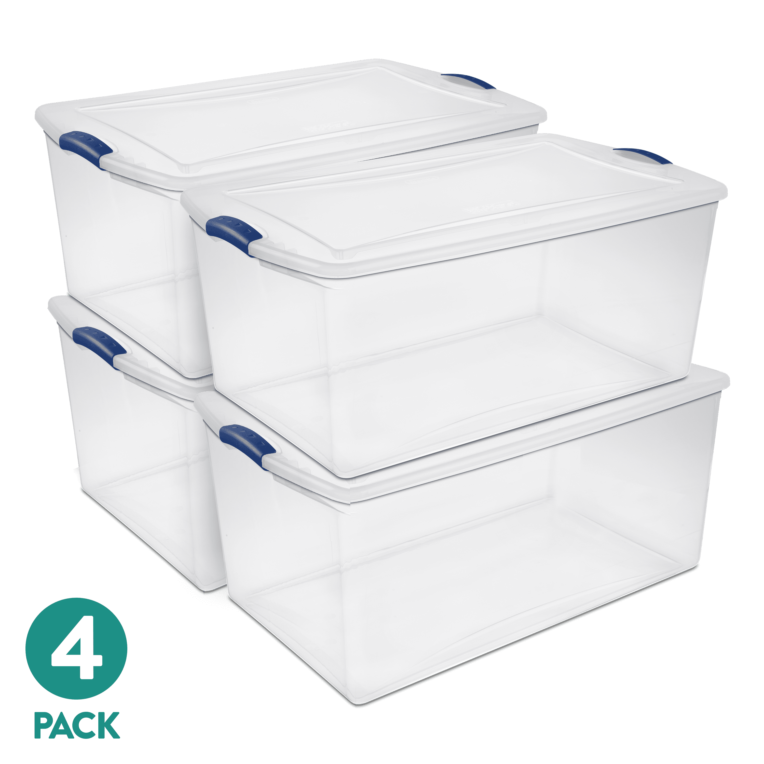 Sterilite 105 Qt. Latch Box, Large Storage Containers, Stadium