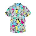 thumbnail image 2 of CONZONE Mens Hawaii Shirts Short Sleeve Buttons Down Shirts for Men Trendy Hawaiian Graphic Y2K Lapel Tropical Summer Beach Tops, 2 of 4