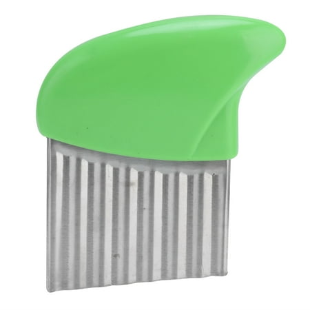 

Stainless Steel Wavy Potato Cutter French Fry Cutter Kitchen Vegetable Slicing Knife ToolsGreen
