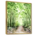 thumbnail image 3 of Designart 'Little Road Through Bamboo Forest' Traditional Framed Canvas Wall Art Print, 3 of 5