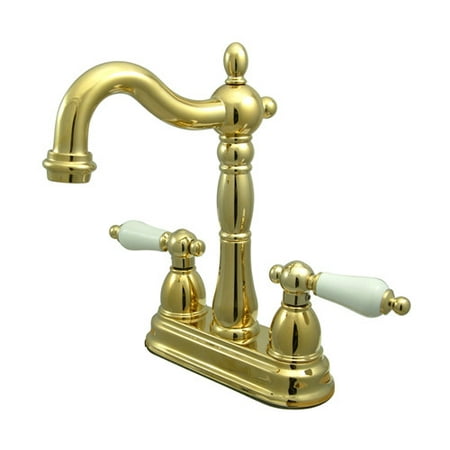 UPC 663370023286 product image for Kingston Brass KB149. PL Heritage Centerset Bar Faucet with Porcelain Lever Hand | upcitemdb.com