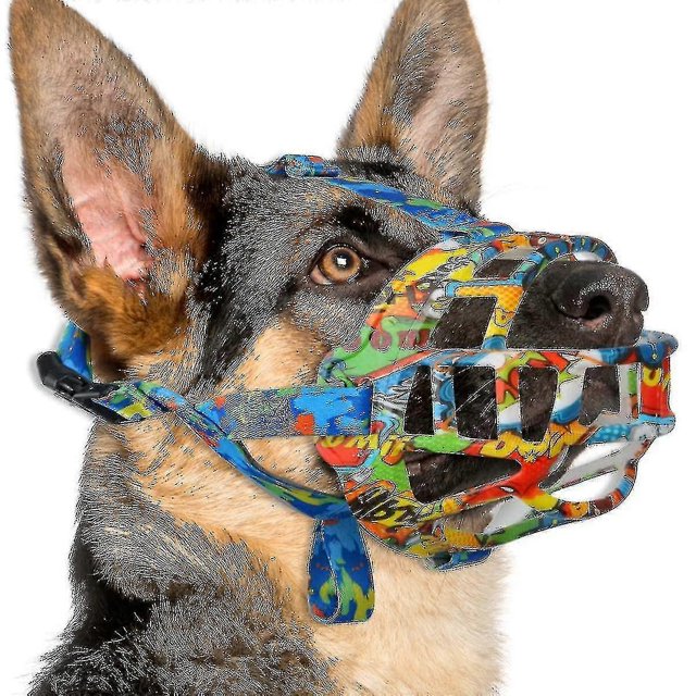 Dog Muzzle, Silicone Basket Muzzle For Small Medium Large Dogs, Soft Cage Muzzle Prevent Biting Chewing, Allow Drinking Panting, Xi