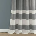 thumbnail image 3 of Lush Decor Cape Cod Stripe Window Curtain Panels - Gray - 40 X 84, 3 of 11
