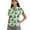 Shamrock Leprechaun Hat and Polka Dots, variant on COEQINE Women Short Sleeve Golf Shirts Moisture Wicking V Neck Golf Tops Shamrock Leprechaun Hat and Polka Dots Print 1/4 Zip Polo Shirts for St. Patrick's Day Pullover Athletic Tops, XS