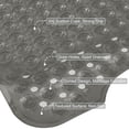 thumbnail image 6 of Buganda Bath Mat for Tub Non Slip, Extra Long Bath Mat with Drain Holes and Suction Cups, Machine Washable Shower Mat, 39"x15", Clear Grey, 6 of 9