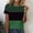 Green, variant on Blmnix Women's Blouses Pullover Cotton Tshirts Striped Shirt Blouse Crew Neck Short Sleeve Green Plus Size Shirts for Women,M