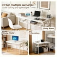 thumbnail image 7 of HDOFM 31.5 Inch Folding Computer Desk - Portable Activity Table Conference Table Home Office Desk, Attached storage rack,No Assembly,Teak, 7 of 7