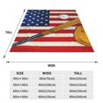 thumbnail image 3 of Fotbe American Flag And Baseball Manta de Franela Acolchonada con Estampado, Súper Suave y Esponjosa, Extra Grande para Sofá, Cama, Uso Todo el Año-40"x30", 3 of 7