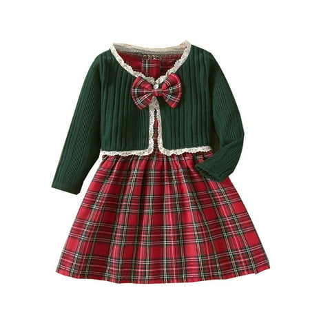 

Receiving Blanket Set Girl Kids Toddler Child Baby Girls Sleeveless Plaid Princess Dress Ribbed Bowknot Ruffled Long Sleeve Cardigan Coat Jacket Outer Outfits Set 3 Year Old Birthday Outfit Girl Set