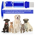 thumbnail image 3 of 4 Pack Flea Lice Comb,Stainless Steel Double sided Dog Eye Combs Tear Stain Remover Combs,Gentle Pet Comb to Remove Tangle and Knots, Tear Stain Remover,Dematting Tool for Small, Medium & Large Pets, 3 of 7