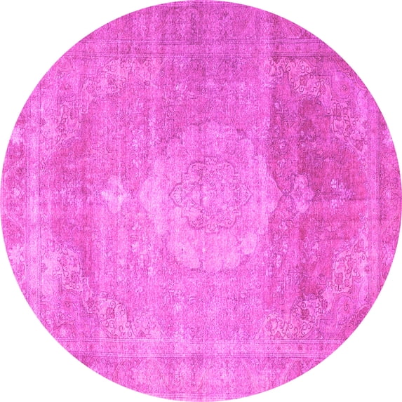Ahgly Company Indoor Round Persian Pink Traditional Area Rugs, 3' Round