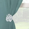 thumbnail image 5 of Evideco French Home Goods Curtain Holdbacks Set of 2 Metal Curtain Tiebacks – Elegant Poppy Flower Design Clip – No Installation Required – White, 5 of 5