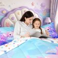 thumbnail image 5 of Manfei Cute Axolotl Print 7-Piece King Bedding,3D Printed Salamander King Bed in a Bag,Colorful Stars Reversible, 5 of 7