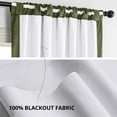 thumbnail image 6 of Half Price Drapes Signature Hunter Green Velvet Blackout Curtains For Bedrooms (1 Panel), 50WX 84L, 6 of 11