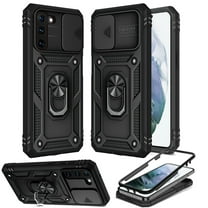 For Samsung Galaxy S22 Hybrid Built-in 360° Rotate Magnetic Ring Stand with Camera Protection Heavy Duty Shockproof Cover ,Xpm Phone Case [ Black ]