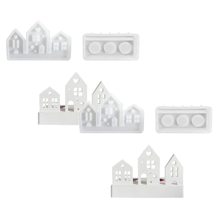 Clearance Epoxy silicone mold under $6 Silicone Moulds Casting Moulds Houses 3D Silicone Mould House Silicone Mould Candle Holder Silicone Mould Christmas Casting Moulds Silicone Casting Mould