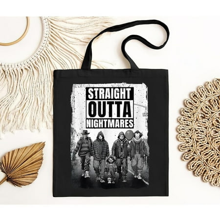 vintage Vintage Horror Halloween Scary Straight Outta Nightmares Tote Bag-TH18287