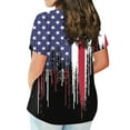 thumbnail image 4 of up to 60% off Gifts Usmixi Shirts for Women 4th of July Fashion Plus Size Patriotic Tunic Tee Tops Summer Trendy Independence Day Graphics Short Sleeve Crewneck Ladies Blouses Black XL, 4 of 6