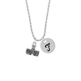 thumbnail image 2 of Delight Jewelry Silvertone 3-D ''Carpe Diem'' Stamp Silvertone Script Initial Disc - F - Charm Necklace, 20"+3", 2 of 4