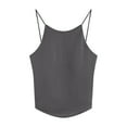thumbnail image 3 of ShomPort Womens Sleeveless Camisole Thin Straps Racerback Seamless Stretchy Tank Tops Comfort Breathable Trendy Sleepwear, 3 of 7