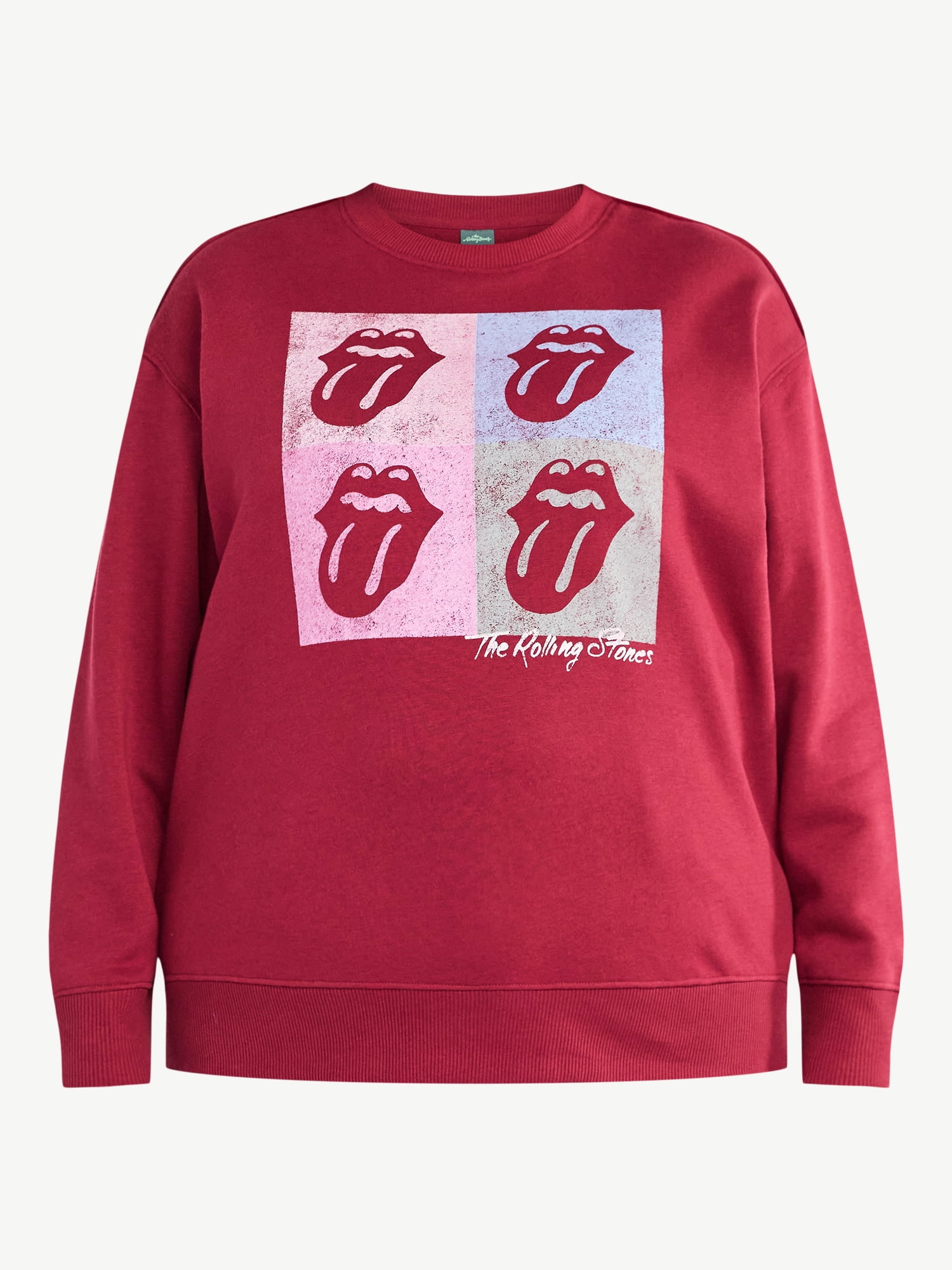 Terra & Sky Women's Plus Graphic Sweatshirt, Rolling Stones, Sizes 0X-4X