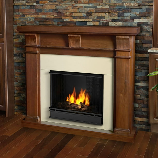 Real Flame Porter Ventless Gel Fireplace Walnut Com - Alcohol Gel Cartridge Fireplace