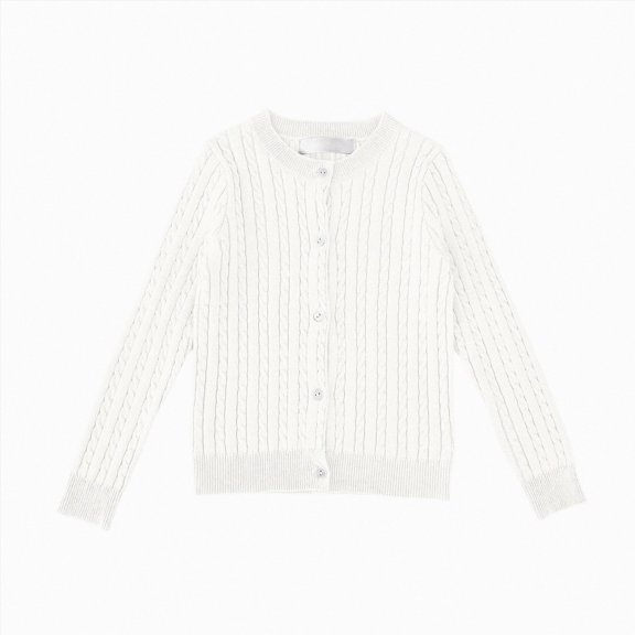 WXFAZCVU Girls Sweater Cardigan Round Neck Knitted Long Sleeve Sweater Vacation Going Out Size 3-4 Years