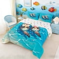thumbnail image 2 of Manfei Cartoon Otter Queen Comforter Set for Kids Boys and Girls, Animal Print Bedding Comforter Set, Polka Dots Reversible 3pcs, 1 Comforter and 2 Pillowcases, 2 of 6