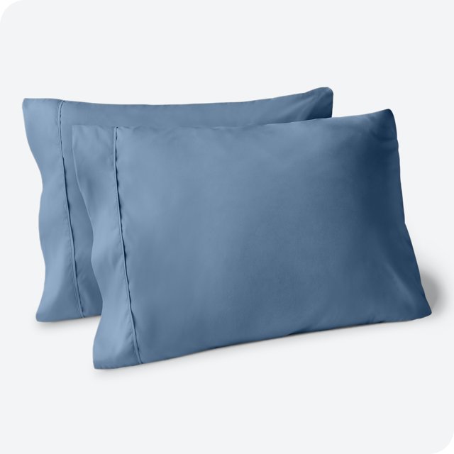 Bare Home Pillowcase Set - Premium 1800 Collection - Double Brushed - Ultra Soft - Standard Size, Coronet Blue, 2 Count