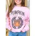 thumbnail image 2 of Festive Halloween Sweatshirt: Pink Leopard Print with Bowknot Detail, 2 of 8