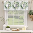 thumbnail image 2 of 2 Pack Letter U Valance for Window Alphabet Green Eucalyptus Leaves Plant Simple Kitchen Valance Rod Pocket Short Curtain Topper Decorative Window Treatment for Living Room Bedroom 42"x12", 2 of 9