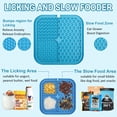 thumbnail image 2 of Lick Mat Dogs (2pack) + Blue Spatula, BPA-Free Food Grade Silicone Feeder Mat for Boredom & Anxiety Reduction, Strong Suction Cups for Easy Grooming and Slow Feeding Mat for dogs(Orange & Blue), 2 of 7