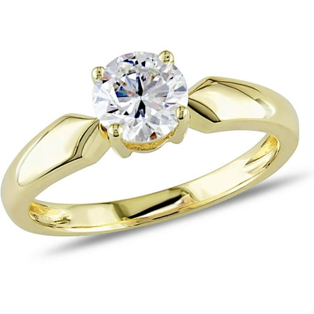 Помолвочные кольца из желтого золота с бриллиантом