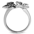 thumbnail image 3 of High polished (no plating) Stainless Steel Ring with AAA Grade CZ in Clear for Women Animals Theme Clear Stone Color Style TK2874 Size 6, 3 of 4