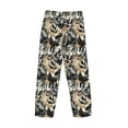 thumbnail image 5 of Xecao Black Palm Leaves Men's Straight Lounge Pajama Pants: The Ultimate in Comfortable Sleepwear, 5 of 9