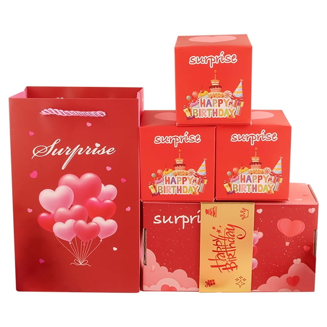 EDHITNR Clearance Wish For You Surprise Box Gift Box—Creating Most Surprising Gift,Red Envelope Bouncing Romantic Gift Box Black and Friday Deals 90% off