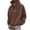 Brown, variant on Hoodies for Men Anime Male And Women Fall Winter Solid Color Coconut Printing Sweater Hooded Long Sleeve Pocket Sweater,Light Blue,S